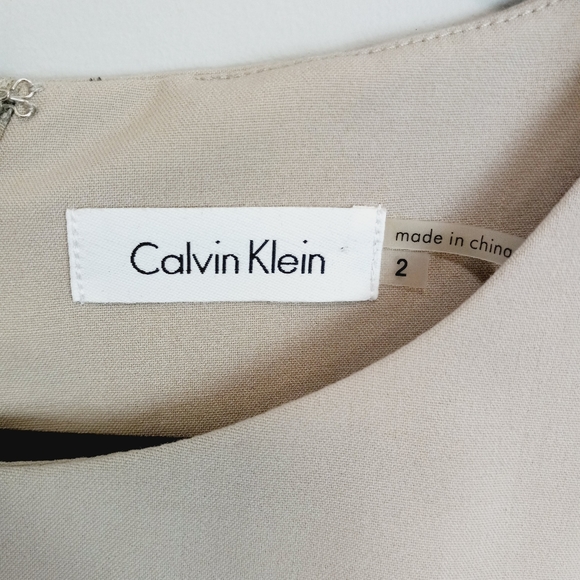 Calvin Klein A-Line Colorblock Dress Size 2 - Picture 4 of 6